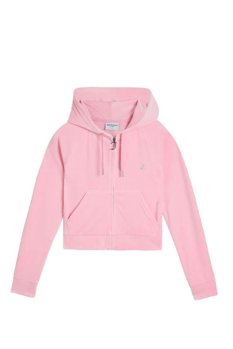 JUICY COUTURE<BR/>W MADISON OUTLINE HOODIE JUICY PINK-JUICY PIN VIJH70698WPF JP2 JUICY COUTURE
