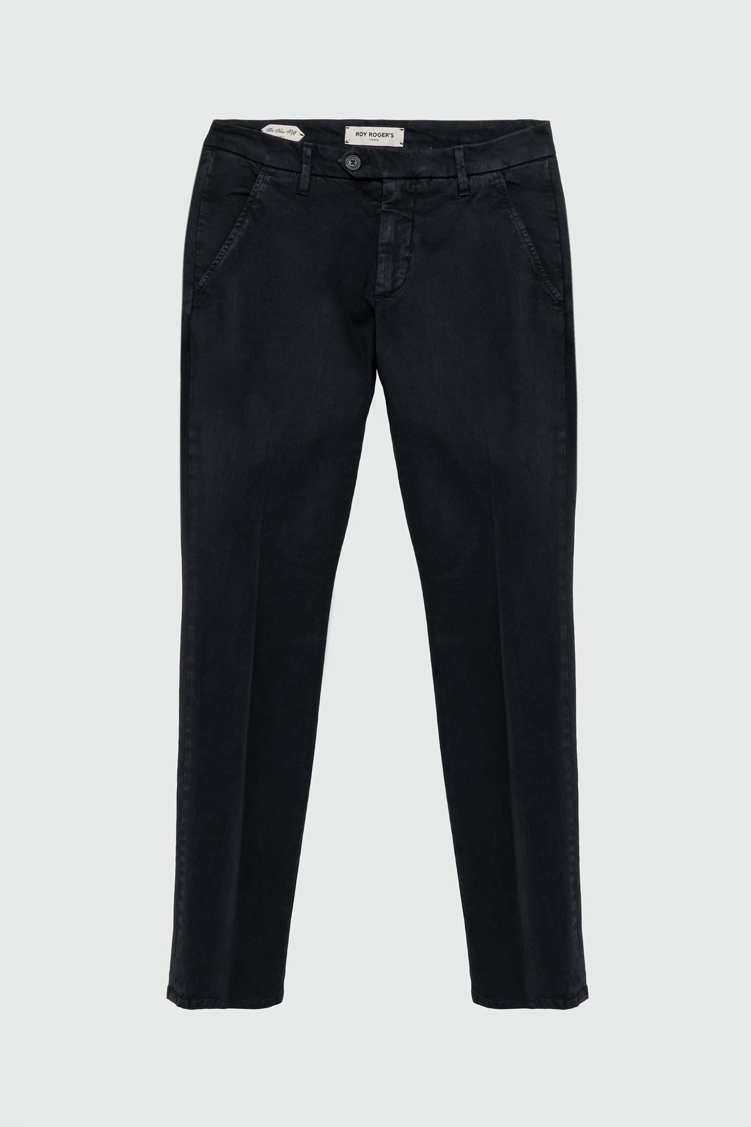 ROY ROGER'S PANTALONE NEW ROLF IN GABARDINA BLUE NAVY RRU013C8700112 C0048 ROY ROGER'S