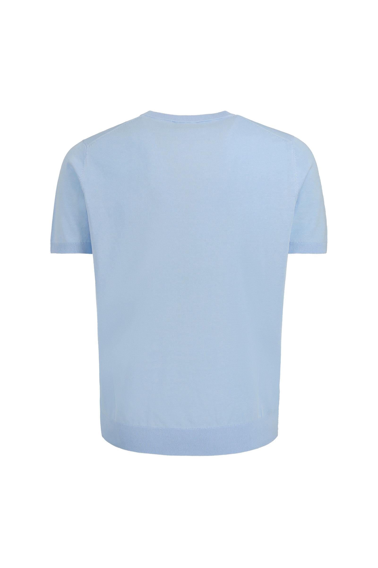 Maglia a maniche corte In cotone azzurra