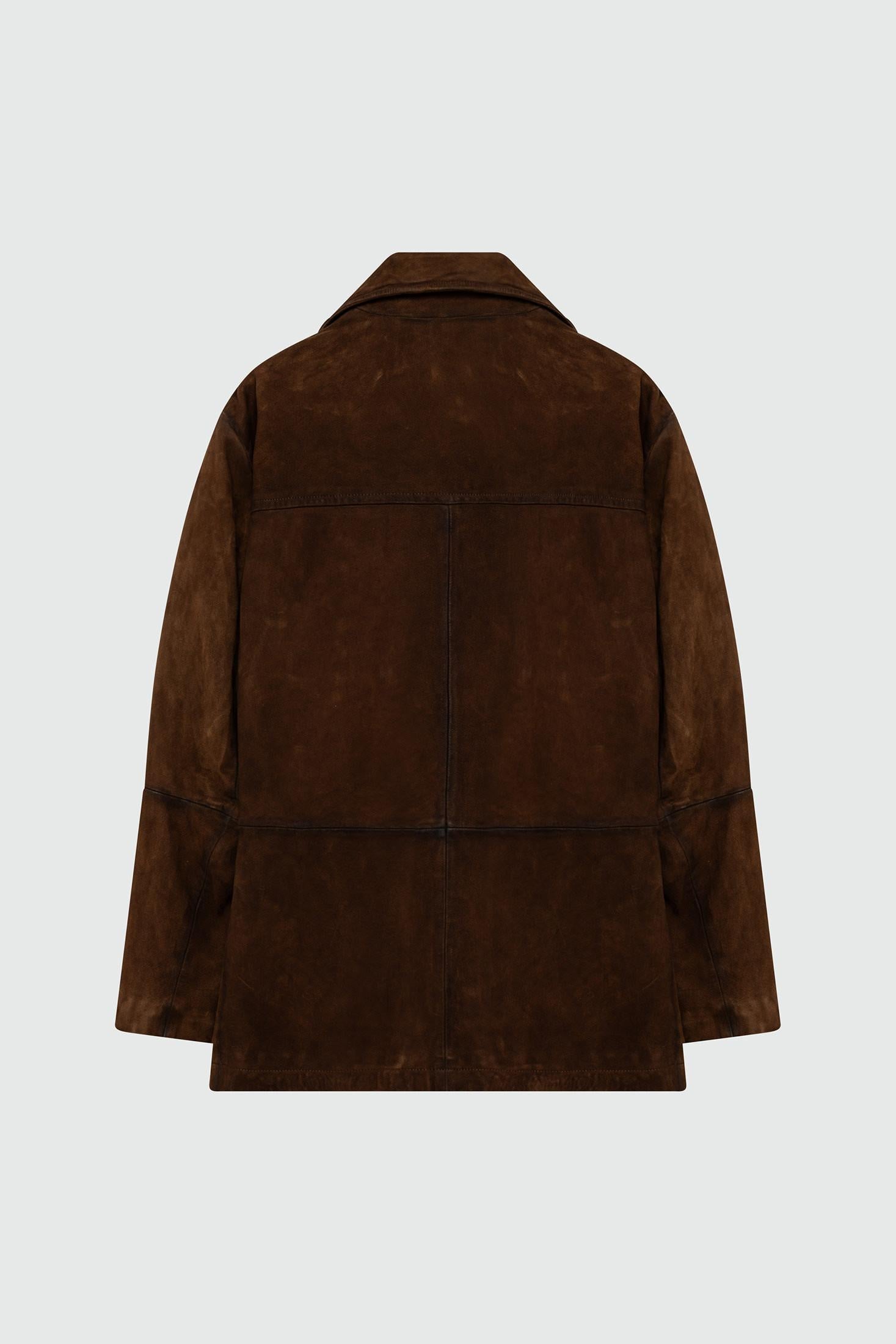 Roy Roger's peacoat suede vintage wash TOBACCO RRU248CK45XXXX C0008 ROY ROGER'S