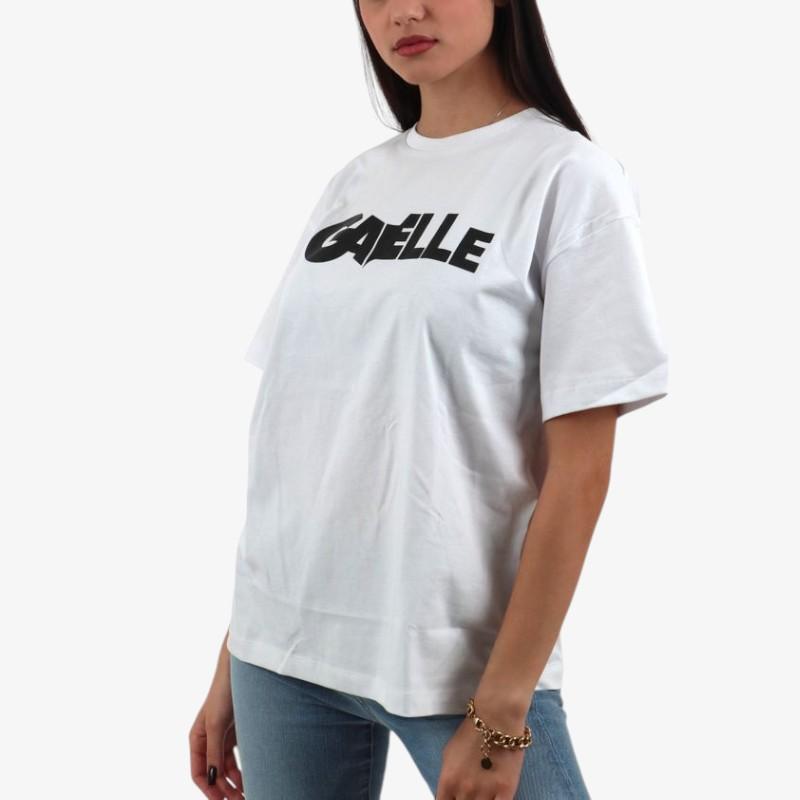 T-shirt Gaelle in jersey con stampa bianca