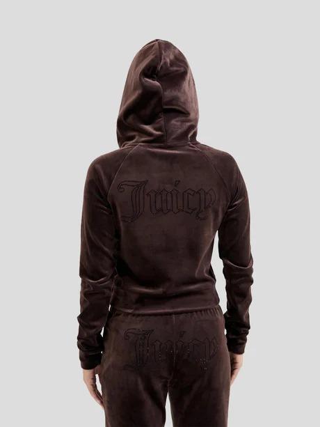 JUICY COUTURE<BR/>W MADISON OUTLINE HOODIE MARRONE VIJH70698WPF JB7 JUICY COUTURE