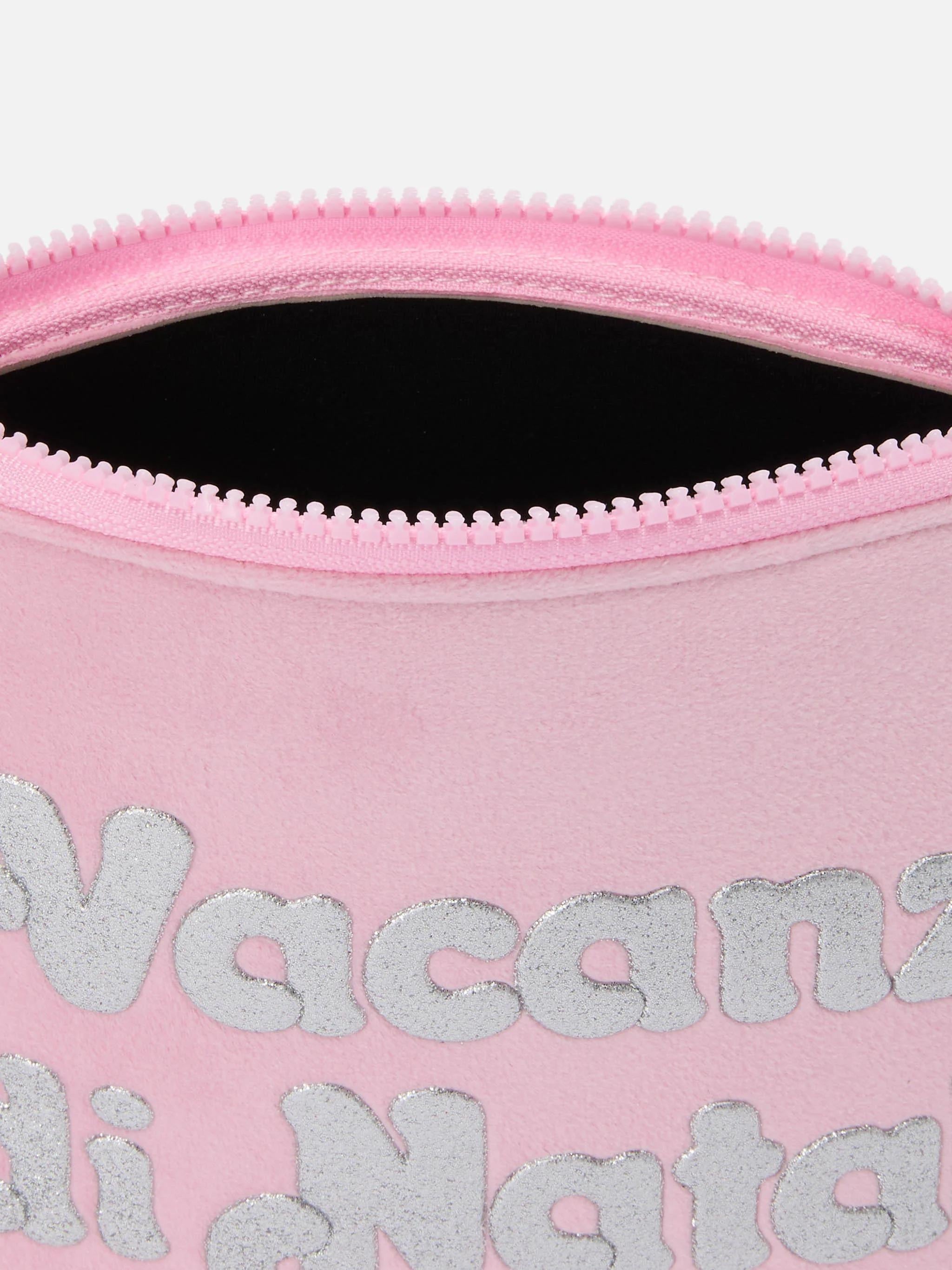 Pochette Aline effetto lana rosa con stampa Vacanze di Natale | VACANZE DI NATALE SPECIAL EDITION ALI0002 02349I MC2 SAINT BARTH
