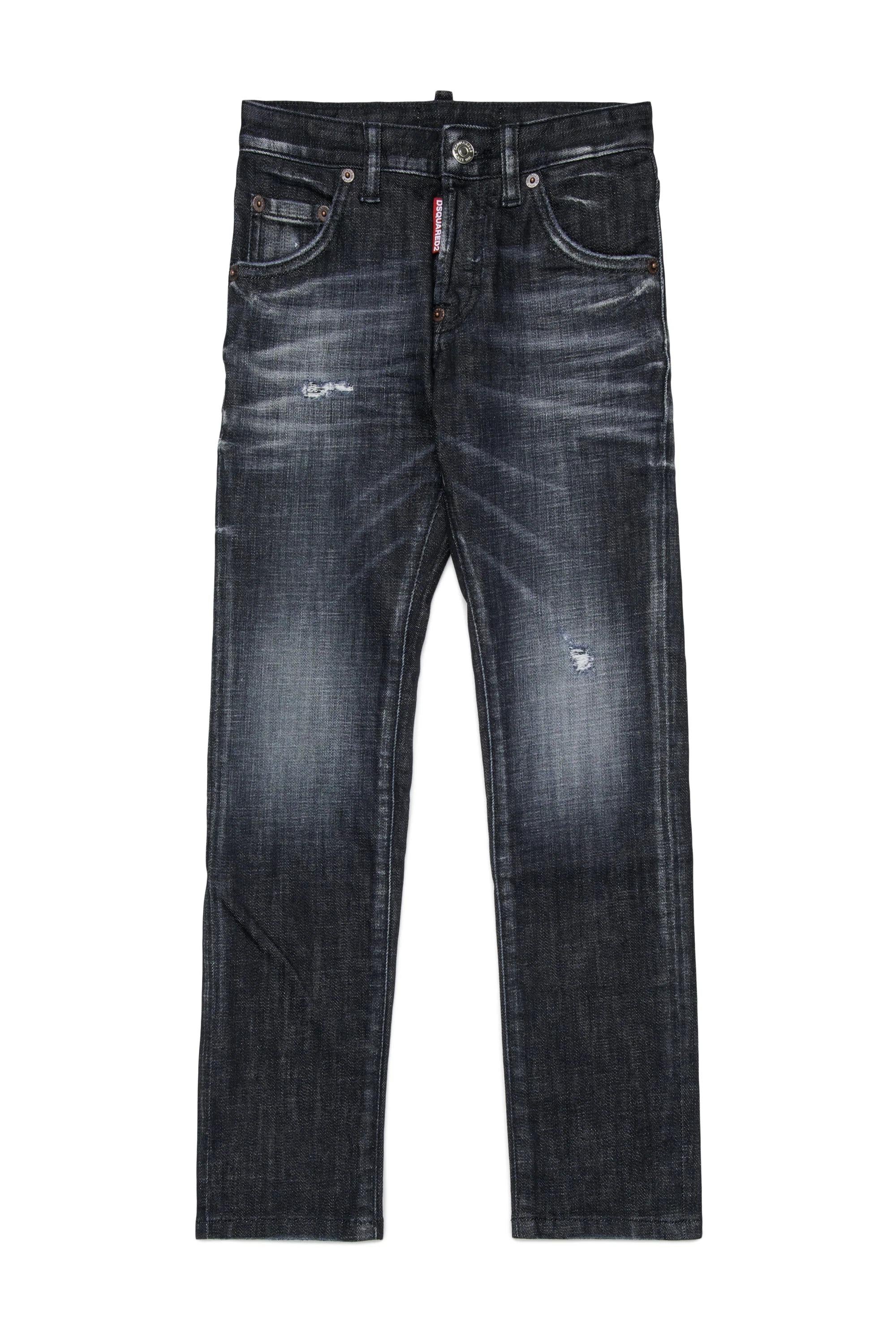 Jeans aderenti neri sfumati con rotture - Cool Guy nero DQ0236-D0AEQ DQ02 DSQUARED KID