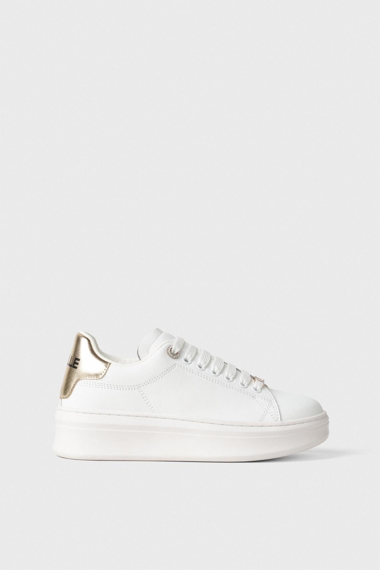 Sneaker Addict Passalaccio In Strass E Tallone In Laminato Oro - Gaëlle Paris GACAW01452-MTFI0014 OR01 GAELLE