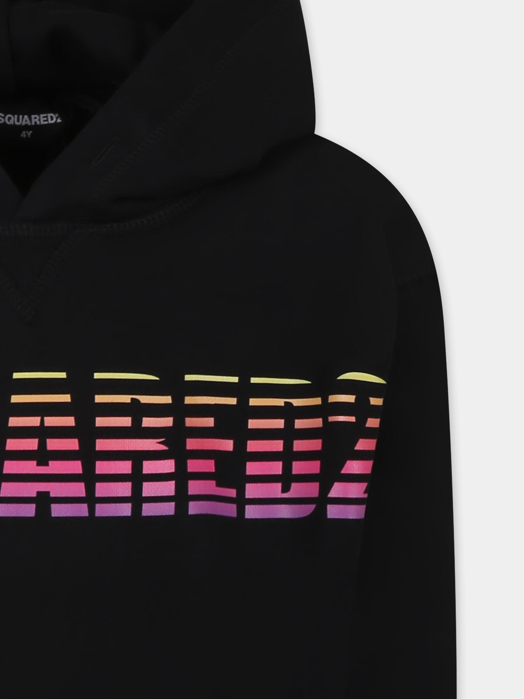Black Slouch Fit Hoodie