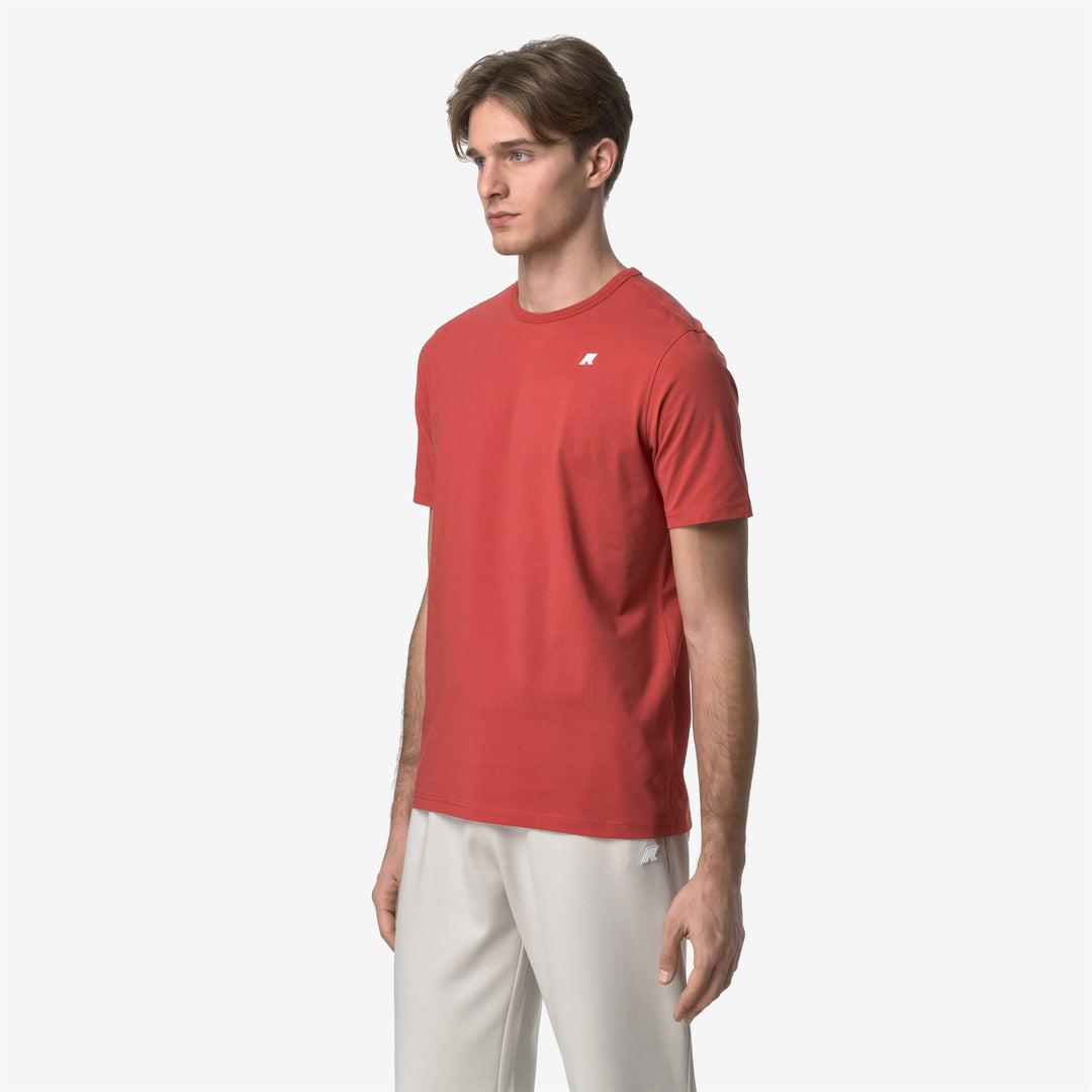 T- shirt Adame Light Stretch Jersey Red Jasper