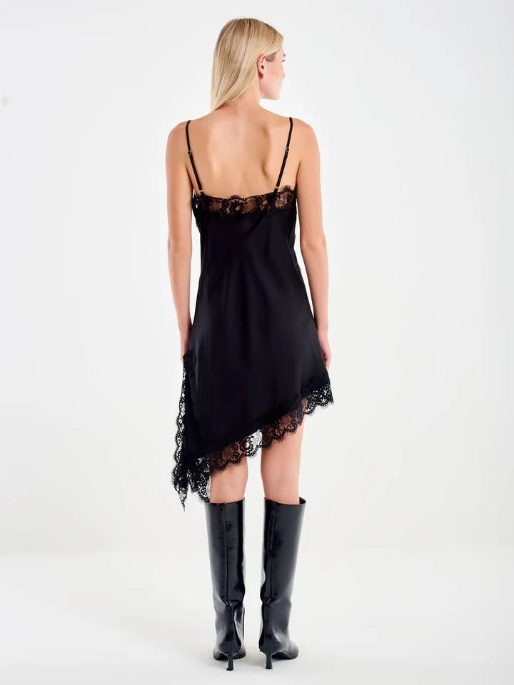 Abito Mini Dettagli Pizzo Nero TF0255 NERO VICOLO