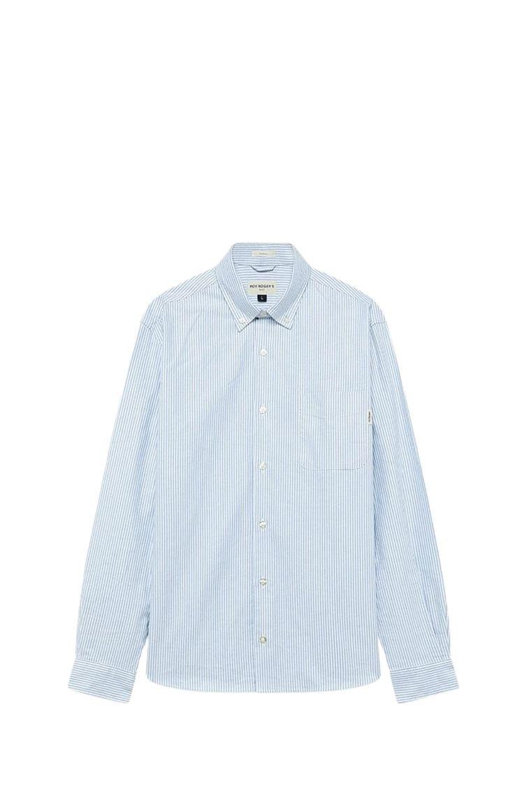 ROY ROGER'S<BR/>CAMICIA OXFORD WHITE/BLUE RRU90059CG350124 C0153 ROY ROGER'S