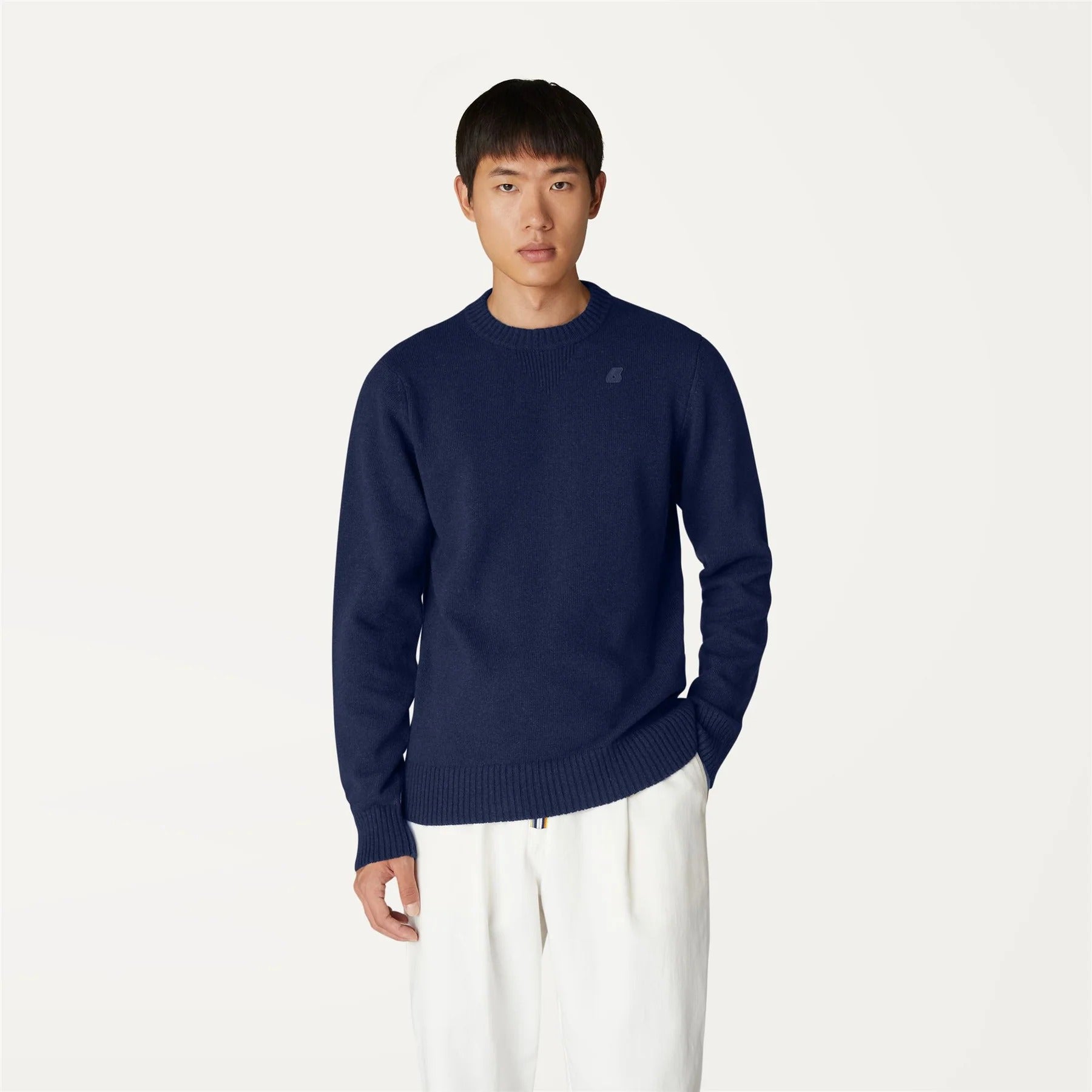 k way sebastian lambswool blue depht maglione uomo misto lana maglia k2112pw k89