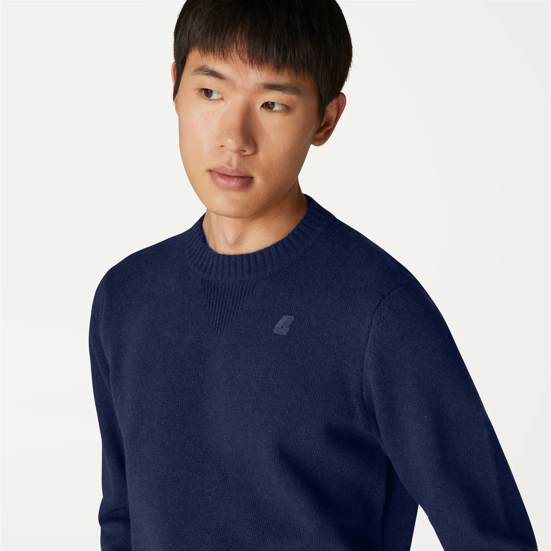 k way sebastian lambswool blue depht maglione uomo misto lana maglia k2112pw k89