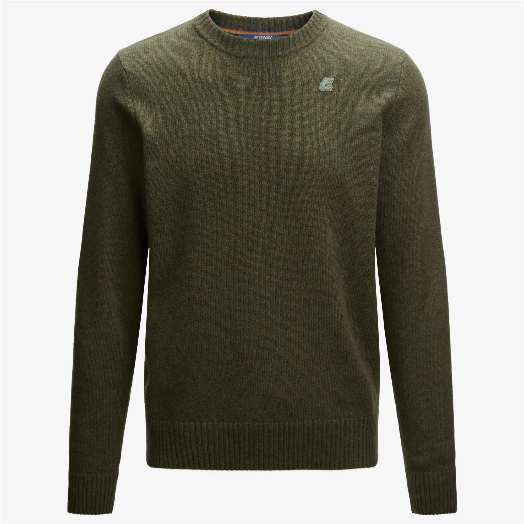 k way sebastian lambswool green blackish maglione uomo misto lana verde maglia k2112pw wmr