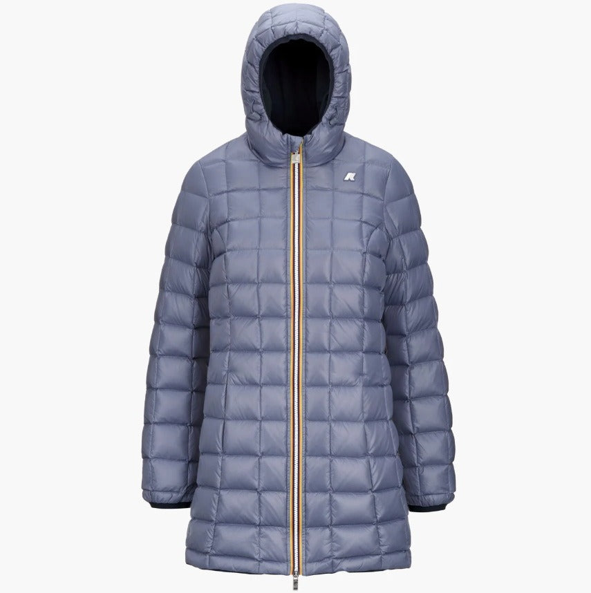 k way denise st thermo double blue d grey blue a giubbino k8134cw asc