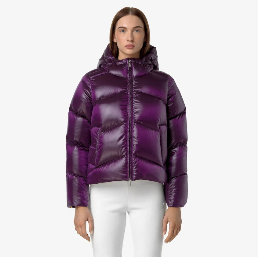 k way ninev crystal chintz thermo heavy violet dk purple chintz giubbino k8136hw arh
