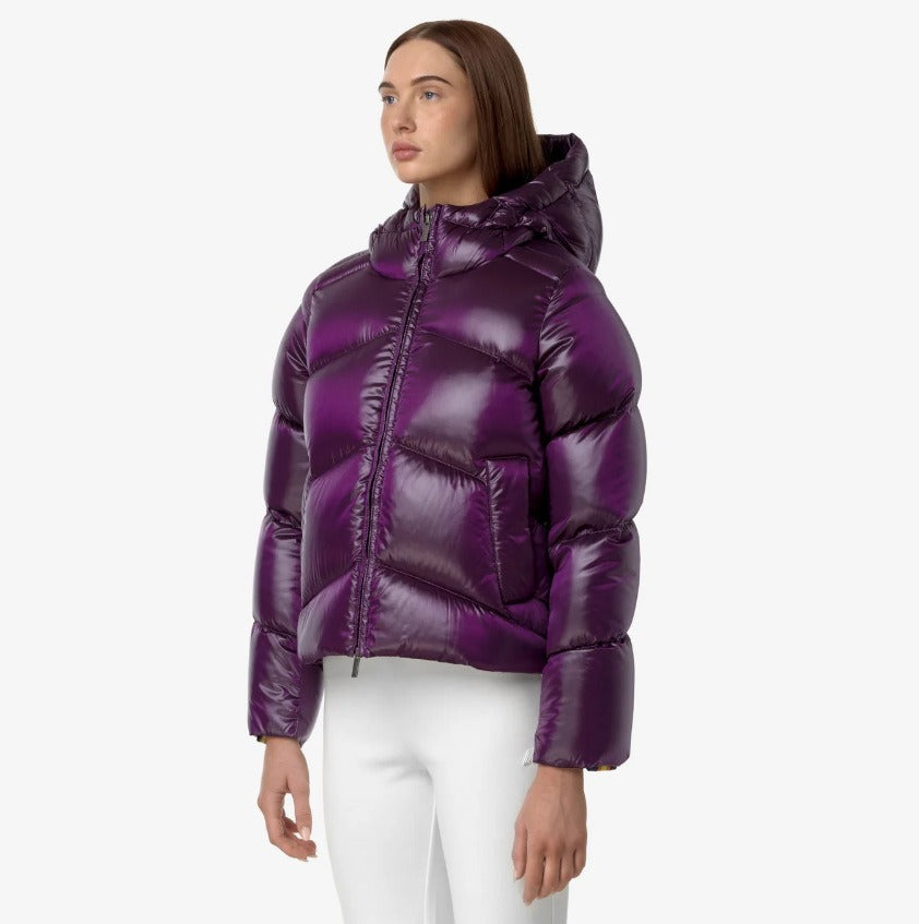 k way ninev crystal chintz thermo heavy violet dk purple chintz giubbino k8136hw arh