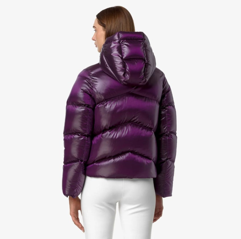 k way ninev crystal chintz thermo heavy violet dk purple chintz giubbino k8136hw arh