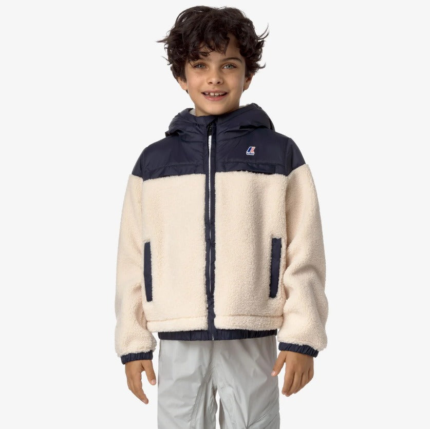 k way p jildaz orsetto ecru blue depht giubbino k3124lw c04
