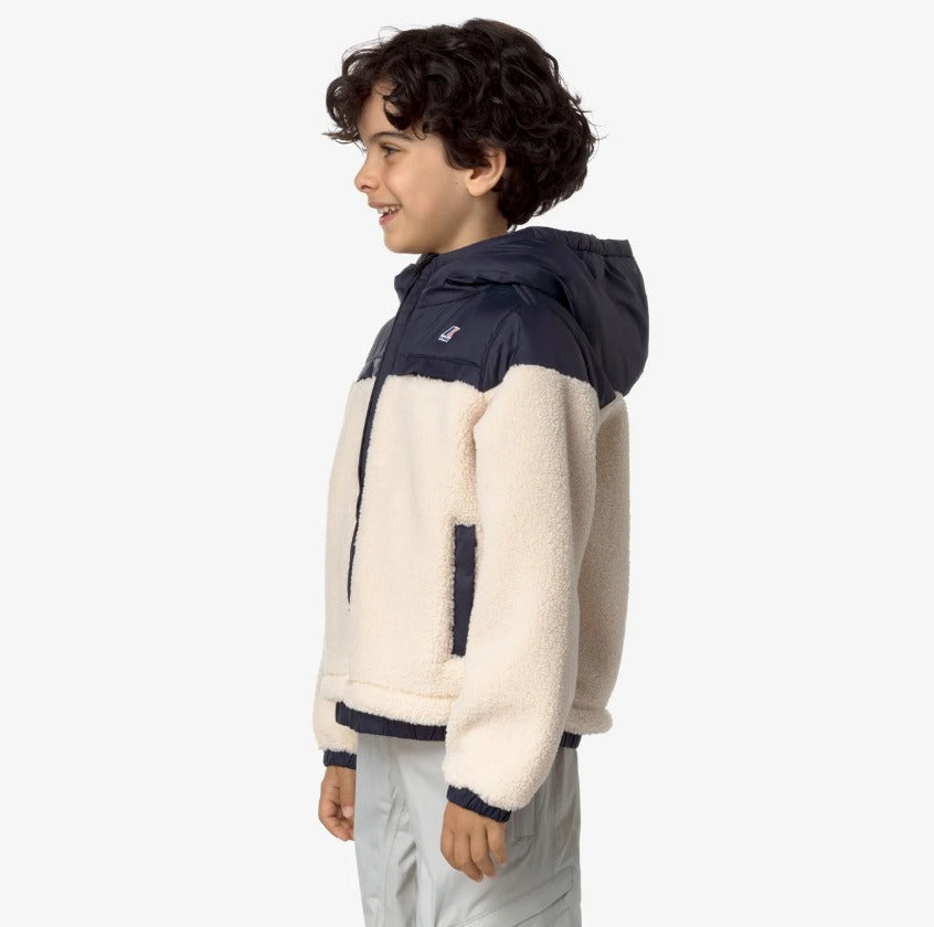 k way p jildaz orsetto ecru blue depht giubbino k3124lw c04