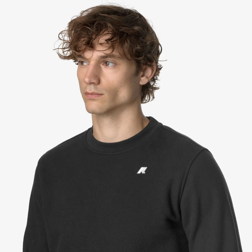 k way baptiste heavy black pure felpa k8133gw usy
