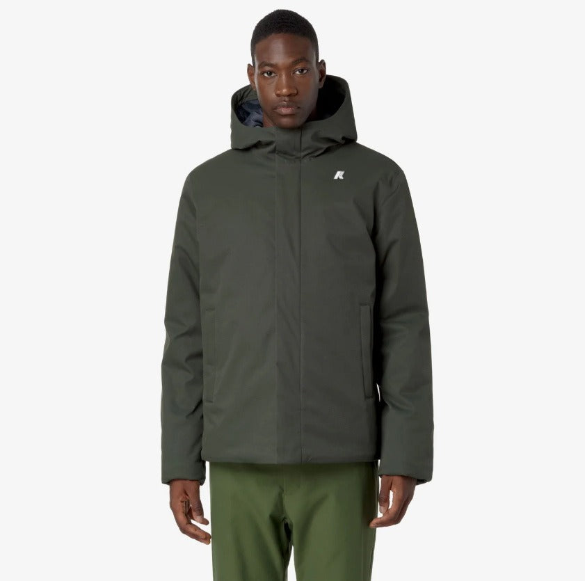k way jacko twill marmotta green b blue a giubbino k8133dw al7