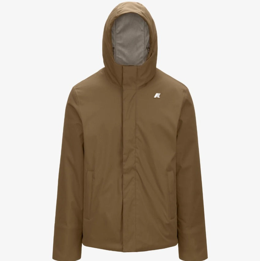 k way jacko twill marmotta brown c beige g giubbino k8133dw as6