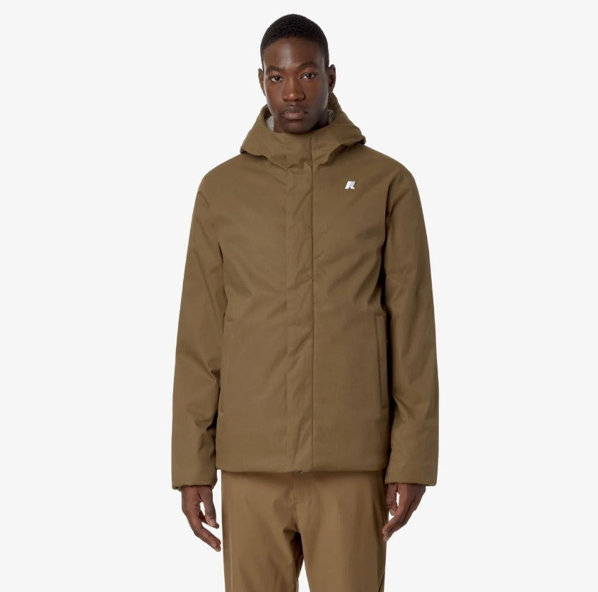 k way jacko twill marmotta brown c beige g giubbino k8133dw as6