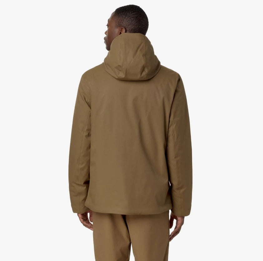 k way jacko twill marmotta brown c beige g giubbino k8133dw as6