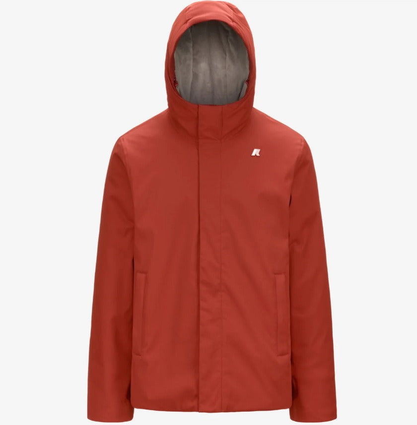 k way jacko twill marmotta red grey b giubbino k8133dw atx