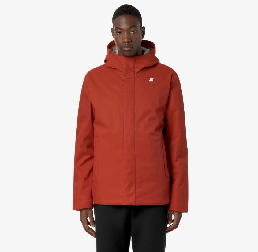 k way jacko twill marmotta red grey b giubbino k8133dw atx