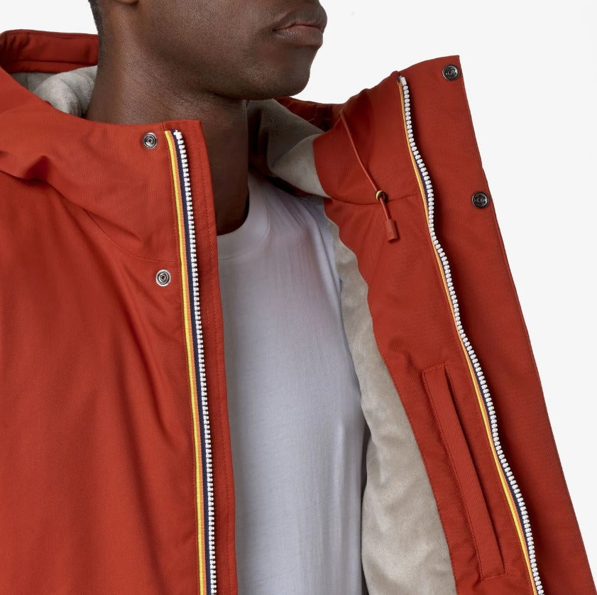 k way jacko twill marmotta red grey b giubbino k8133dw atx