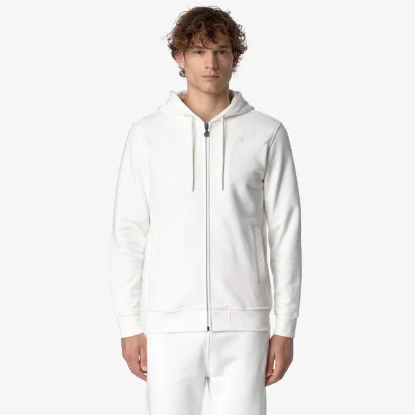 k way anthony heavy fleece white gardeniat felpa k8133iw x42