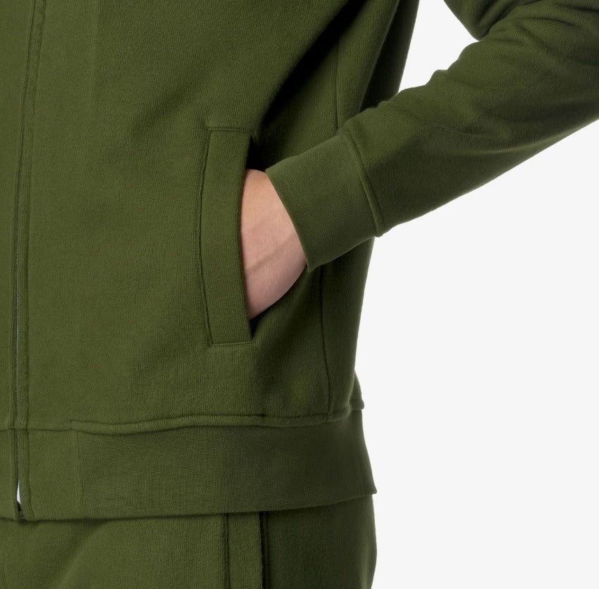 k way finn heavy fleece green cypress felpa k8133hw h11