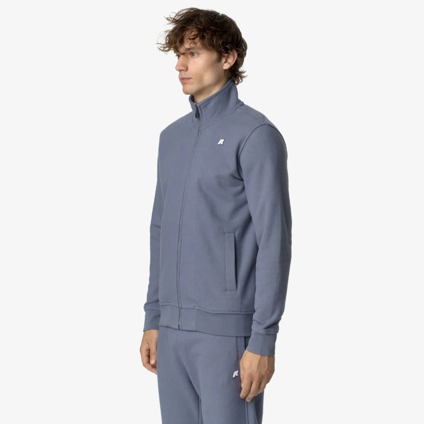 k way finn heavy fleece grey blue avion felpa k8133hw k56