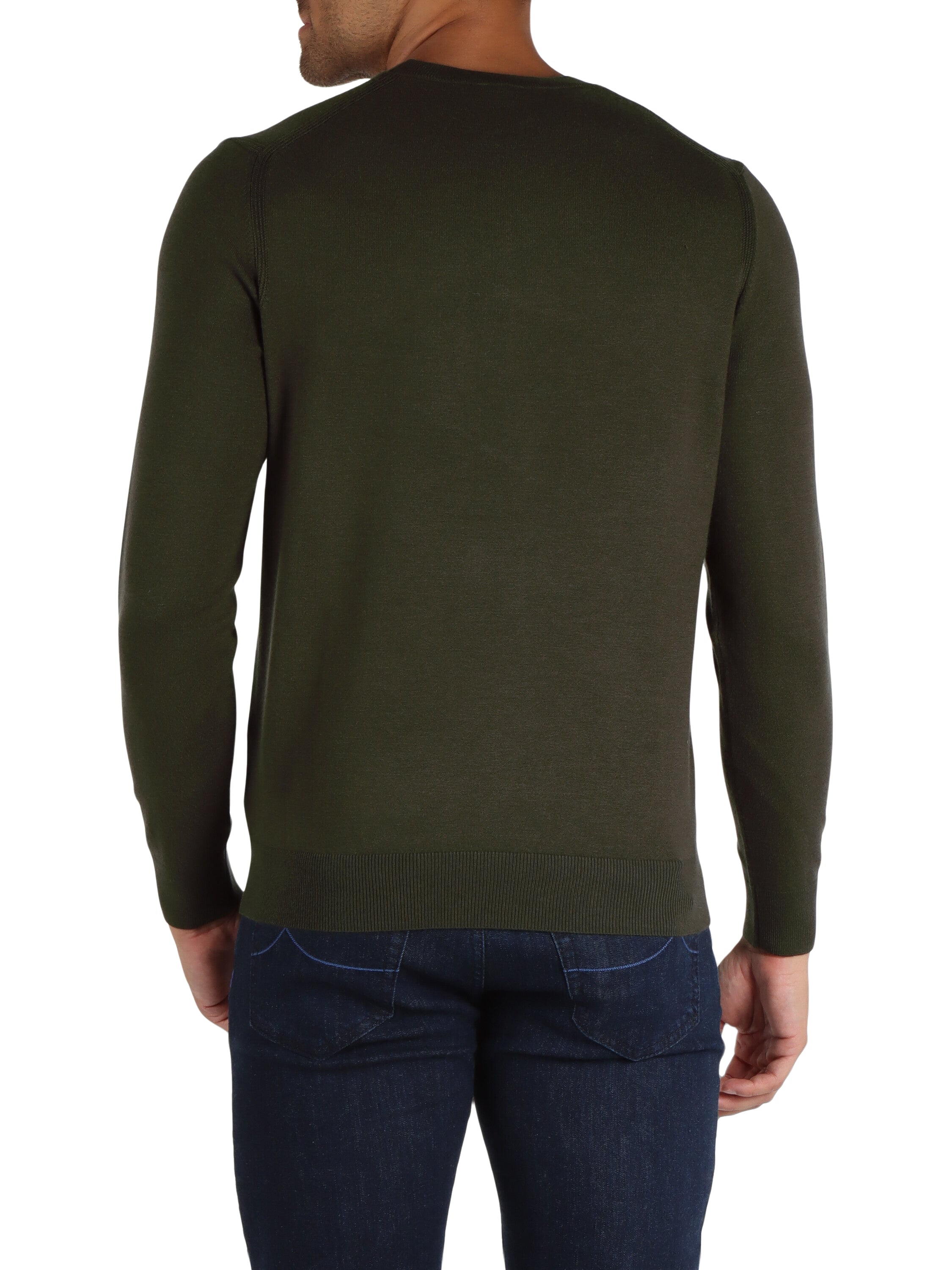 Crewneck Viscose Cashmere Forest Green
