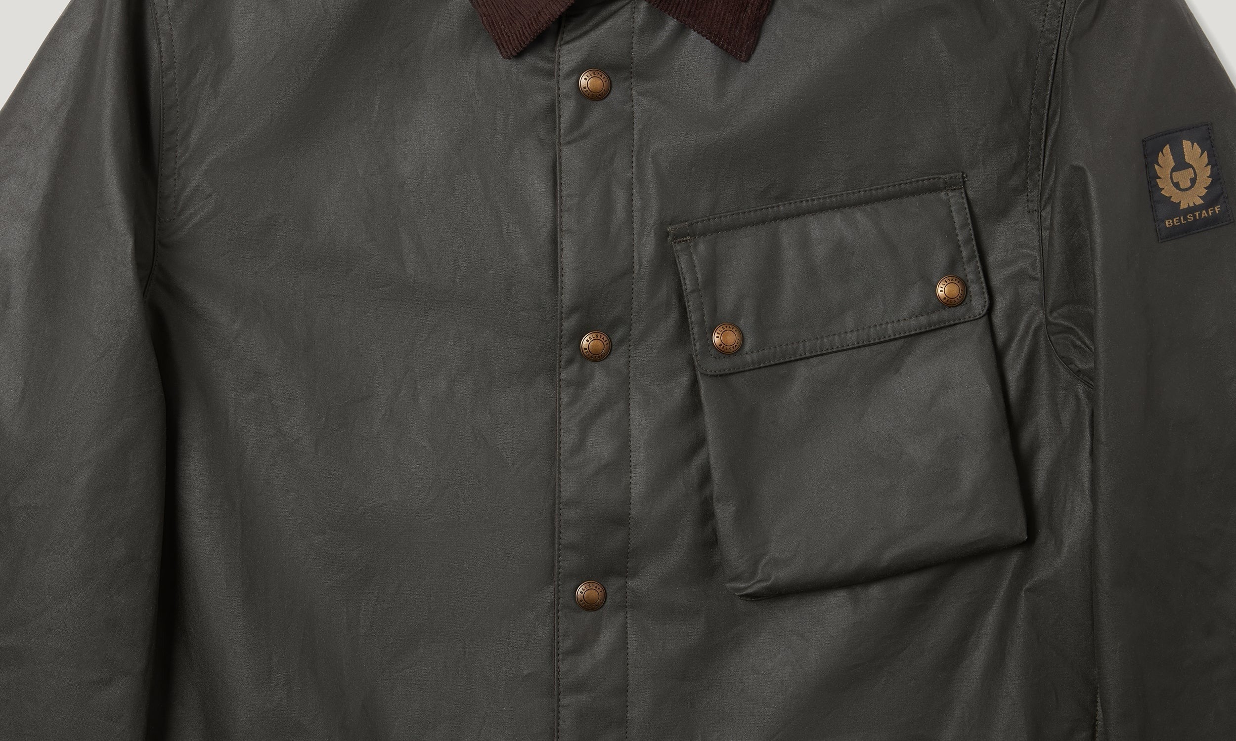 BELSTAFF GIACCA GROUND OLIVA BL105804 FDOLI BELSTAFF 