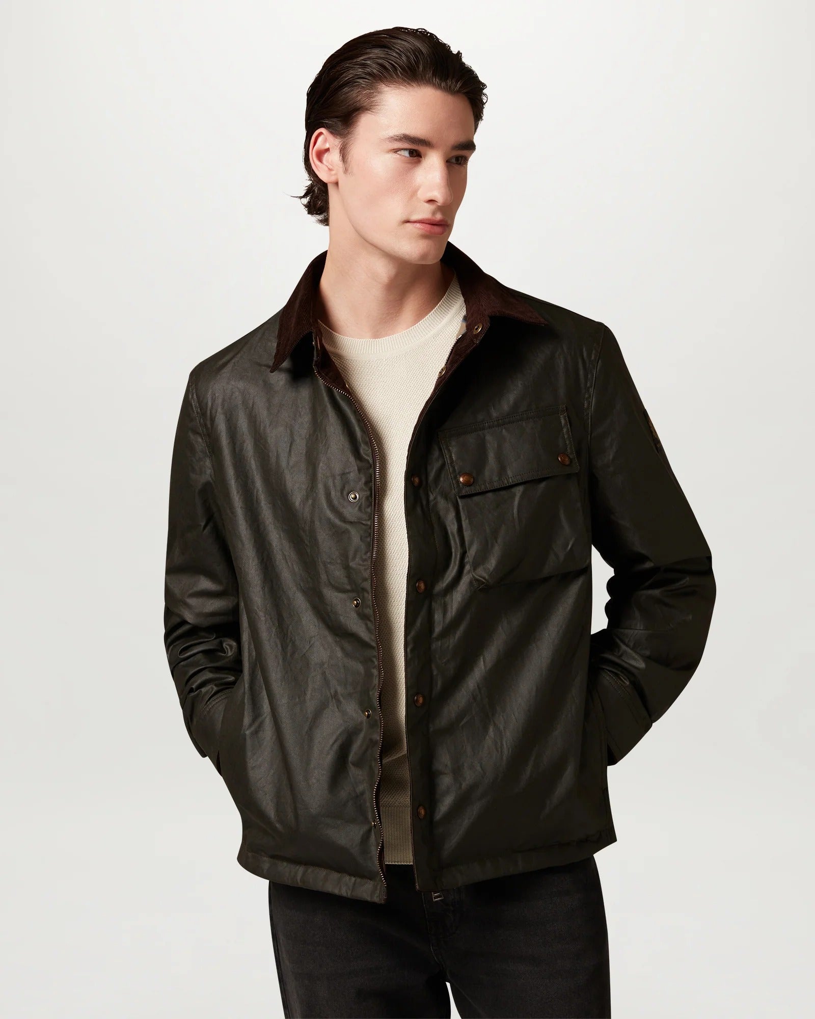 BELSTAFF GIACCA GROUND OLIVA BL105804 FDOLI BELSTAFF 