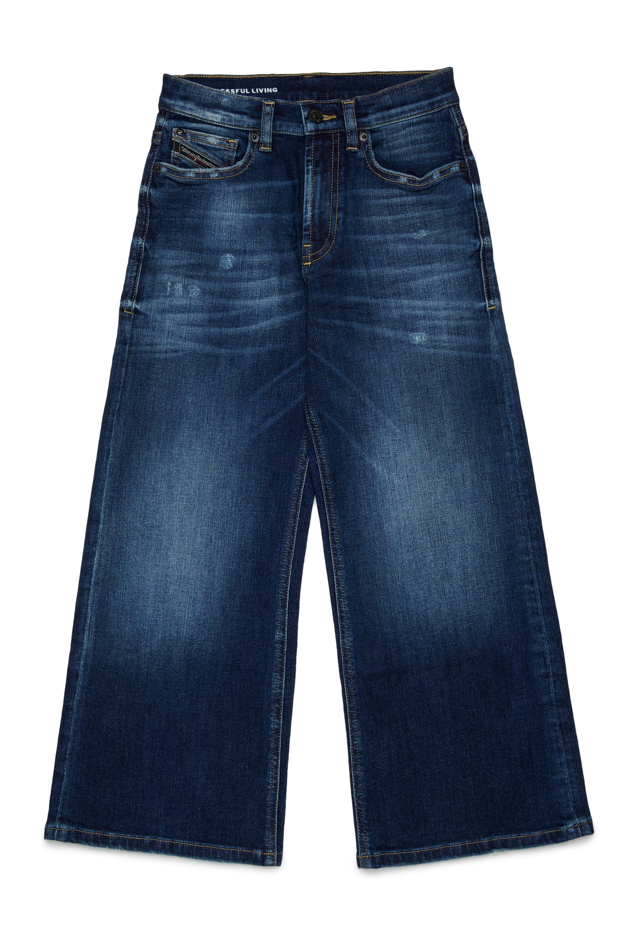 Jeans a gamba larga in lavaggio blu medio - D-Argjx J02322-KXBUL K01 DIESEL 