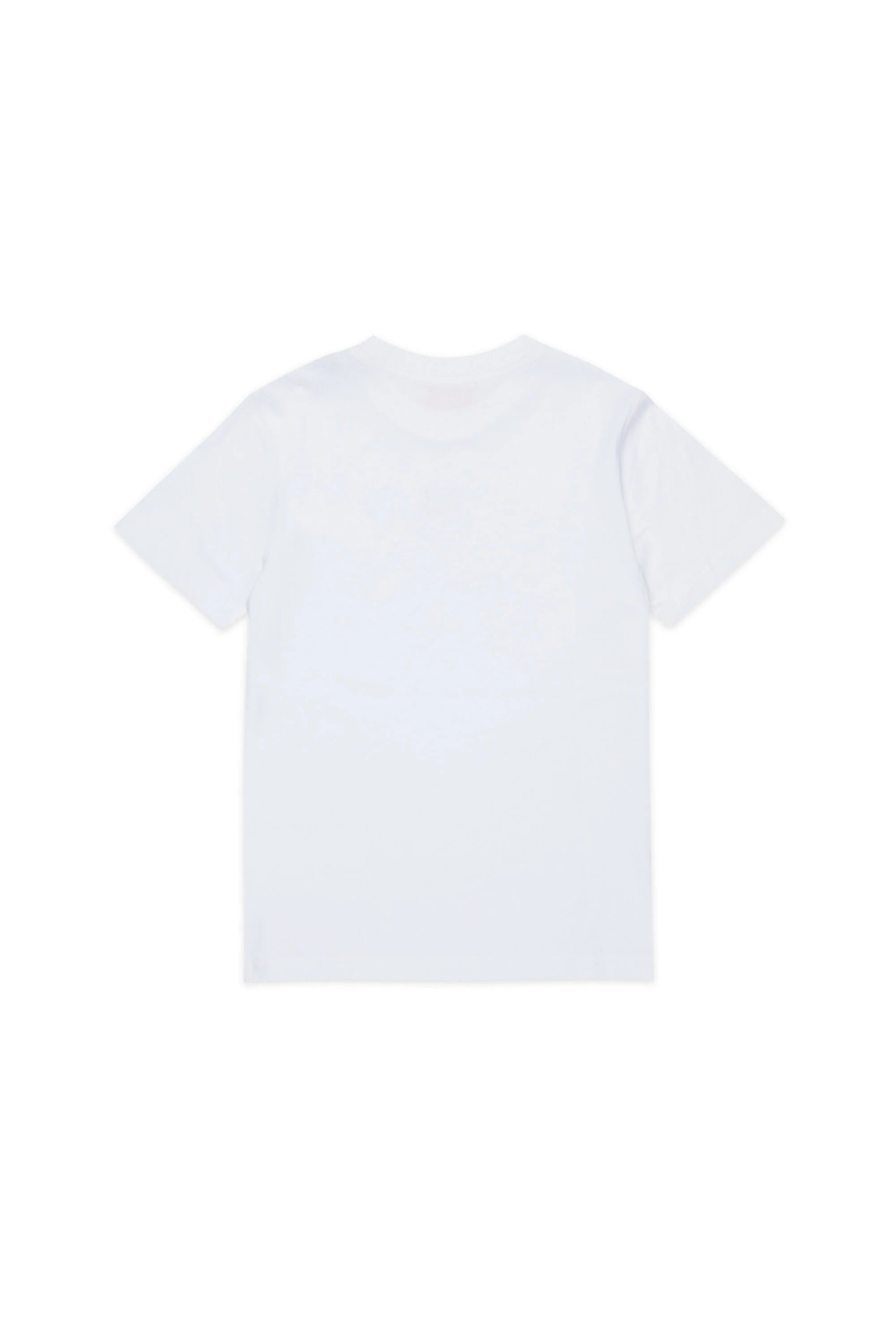 T-shirt in jersey con toppa rossa a forma di D. bianca J02501-0GRAI-K100 K100 DIESEL 