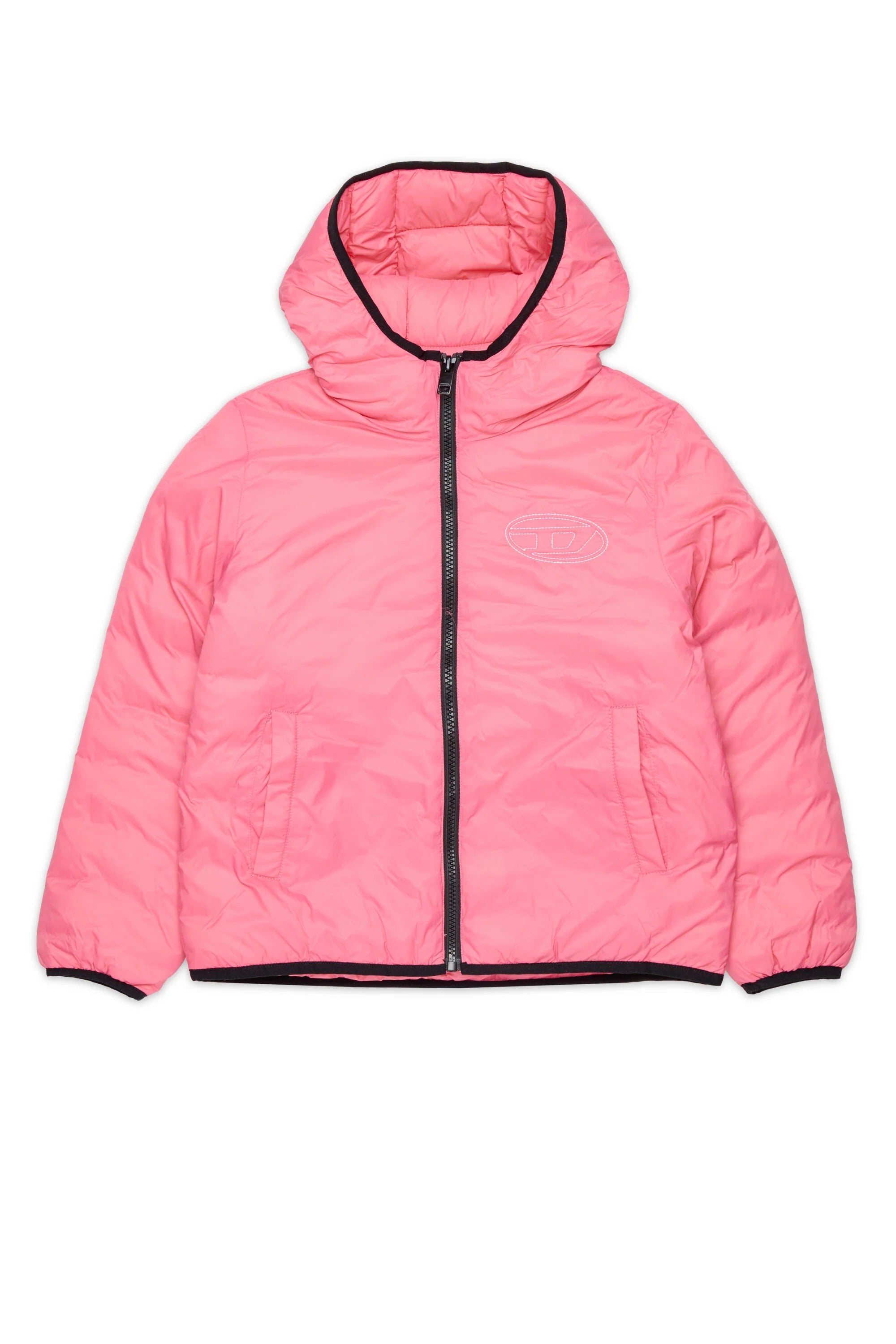 Giacca imbottita con logo stampato rosa J02884-KXBVE K320A DIESEL 
