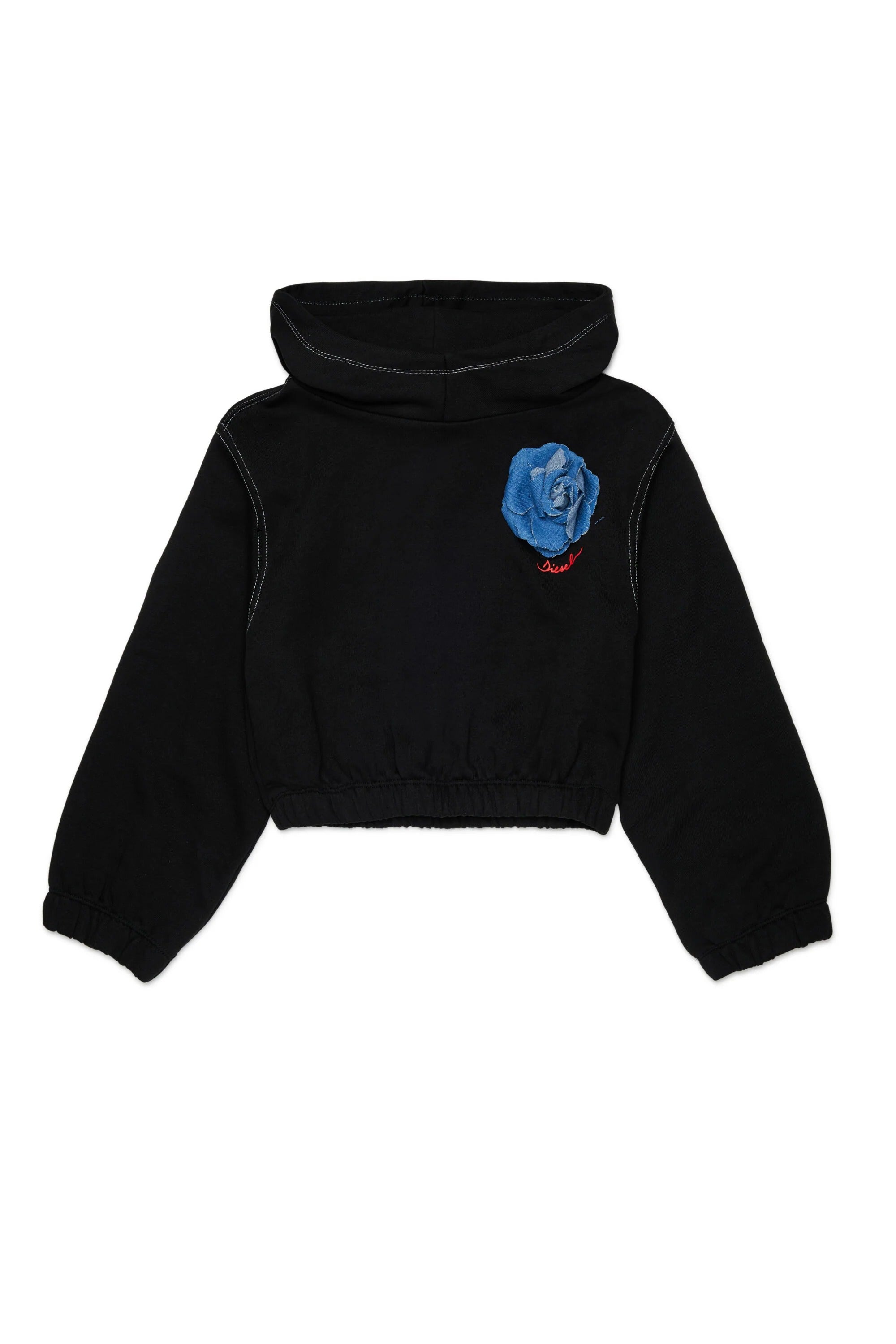 Felpa con cappuccio e logo nera J02909-0GEAD K900 DIESEL 