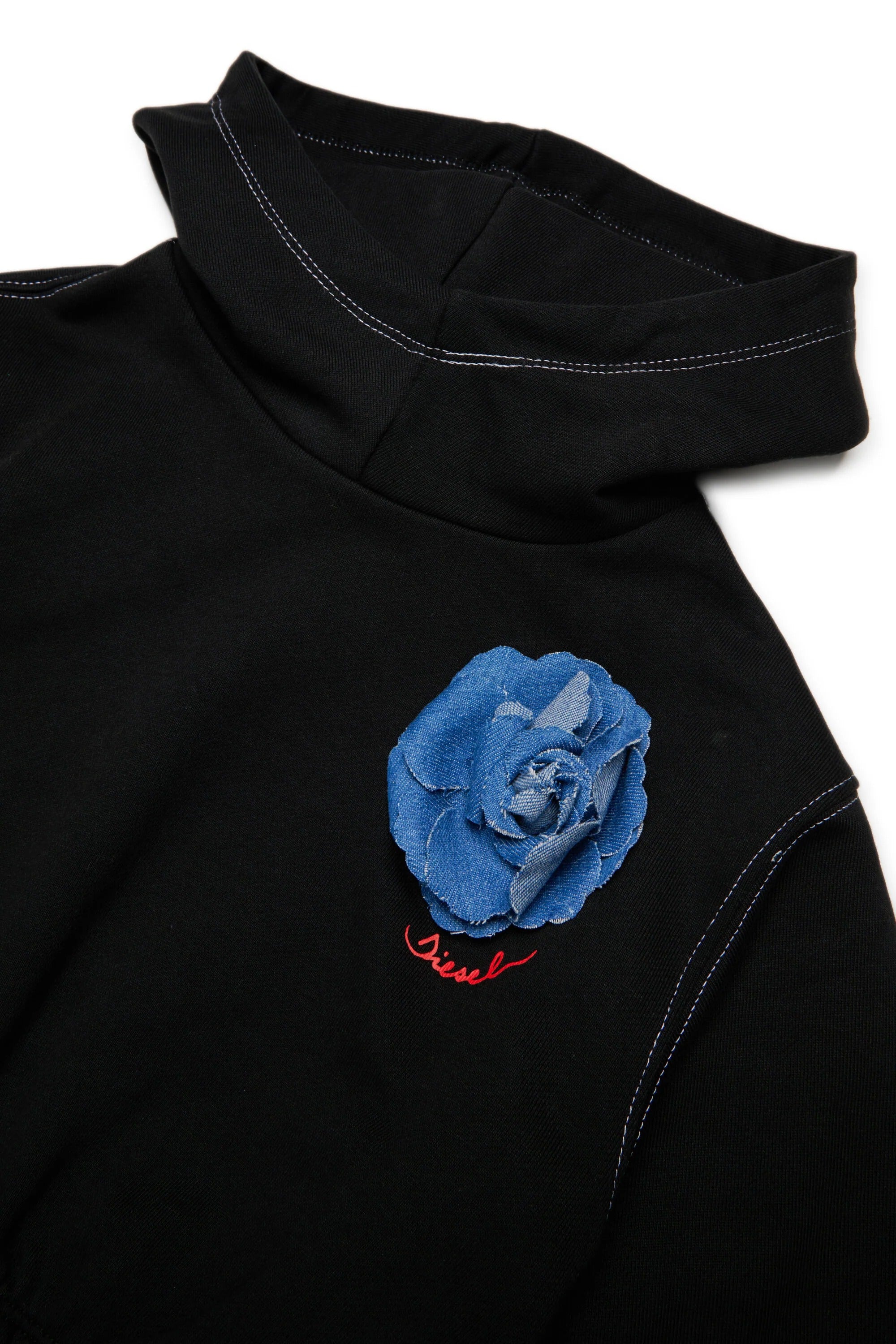 Felpa con cappuccio e logo nera J02909-0GEAD K900 DIESEL 