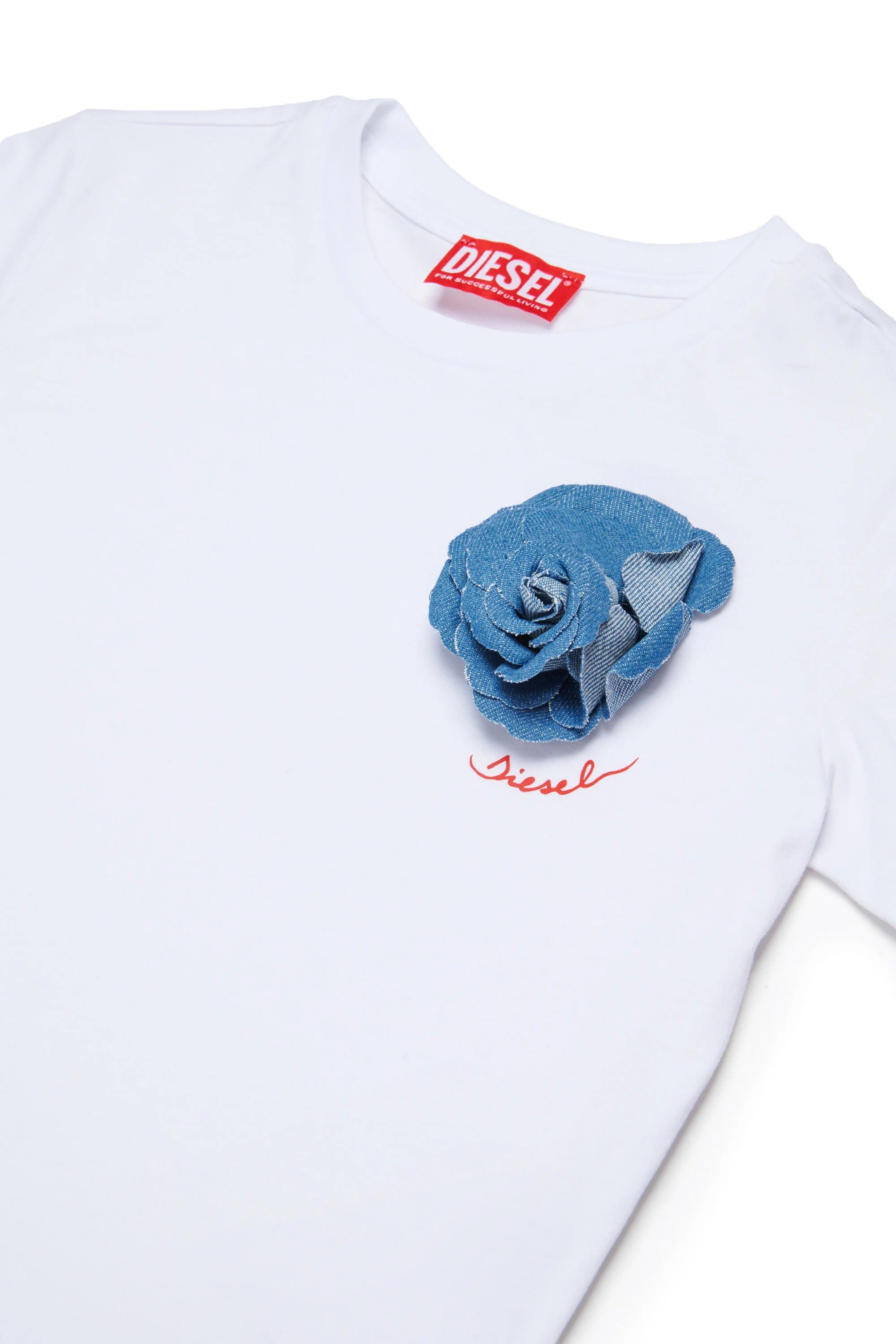 T-shirt con logo bianca J03013-KYA1Y K100 DIESEL 