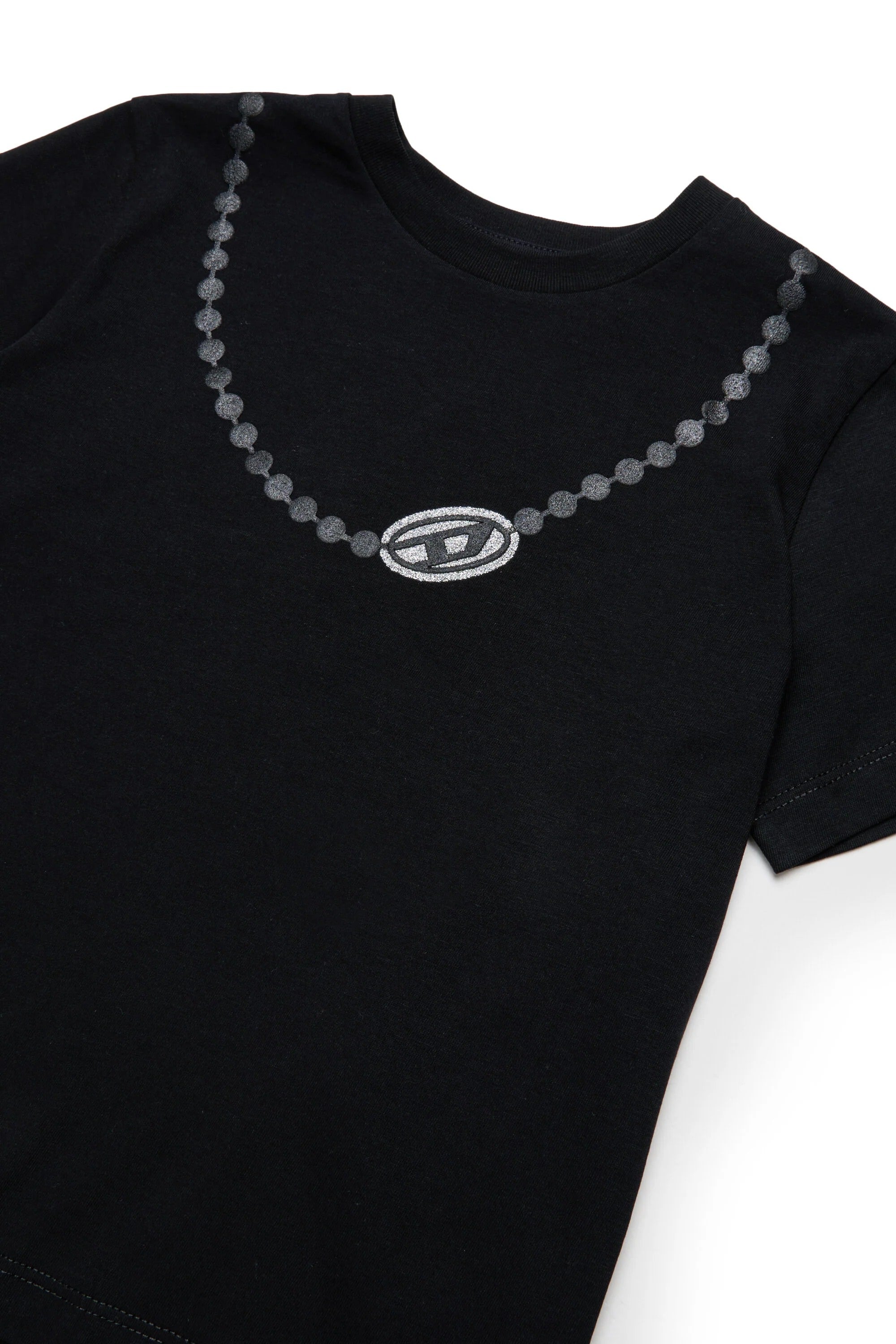 T-shirt girocollo con logo nera J03015-00Y19 K900 DIESEL 