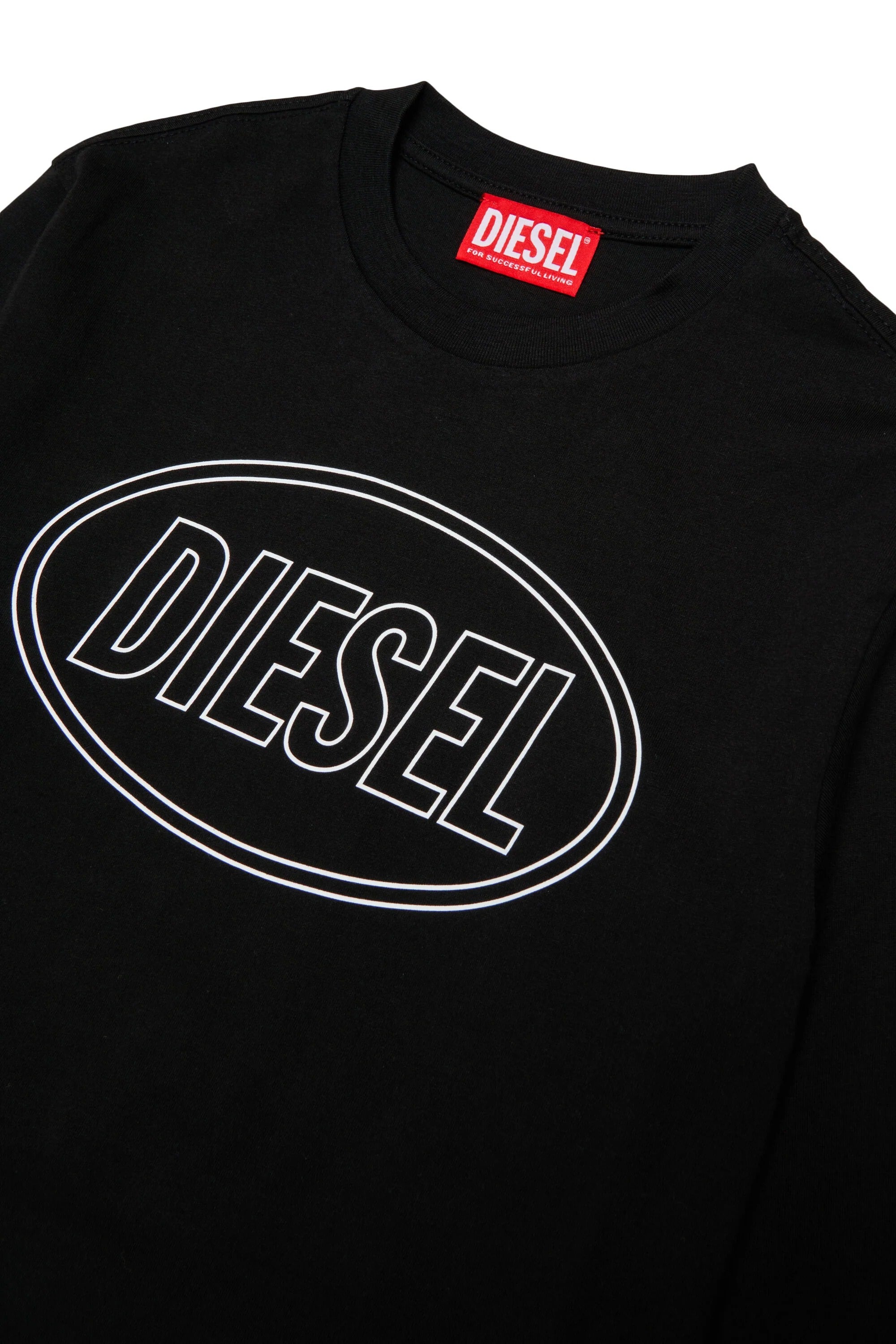 T-shirt a maniche lunghe con logo nera J03037-0GRAI K900 DIESEL 