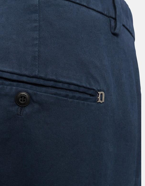 Pantaloni Gaubert slim in gabardina mano calda universe blue UP235-GSE043U-PTD 890 DONDUP 