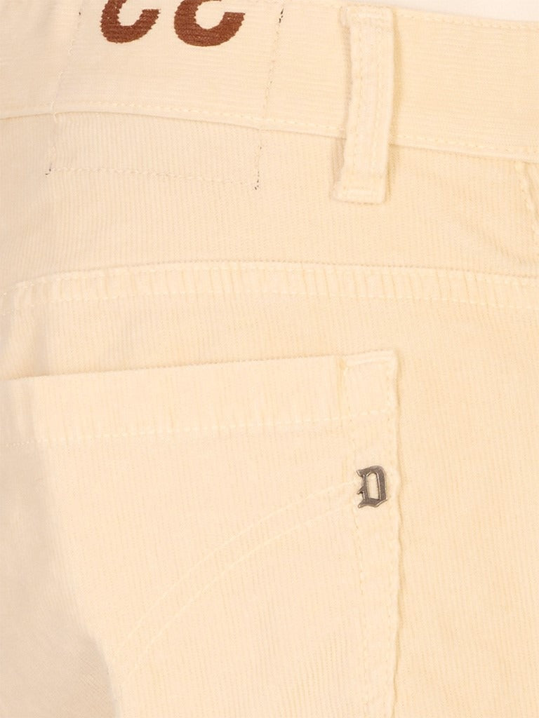 Pantalone icon slim-fit needlecord 5-pocket jeans with zip natural UP563Z-VS0028U-PT0 007 DONDUP 