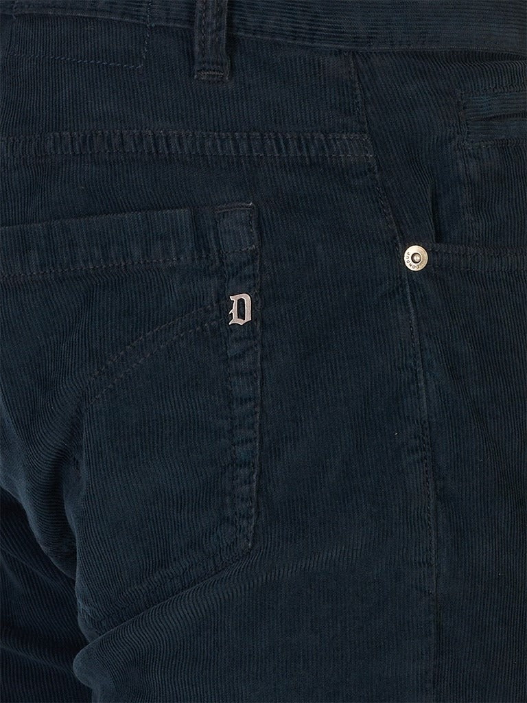 Pantalone icon slim-fit needlecord 5-pocket jeans with zip tuareg blue UP563Z-VS0028U-PT0 899 DONDUP 