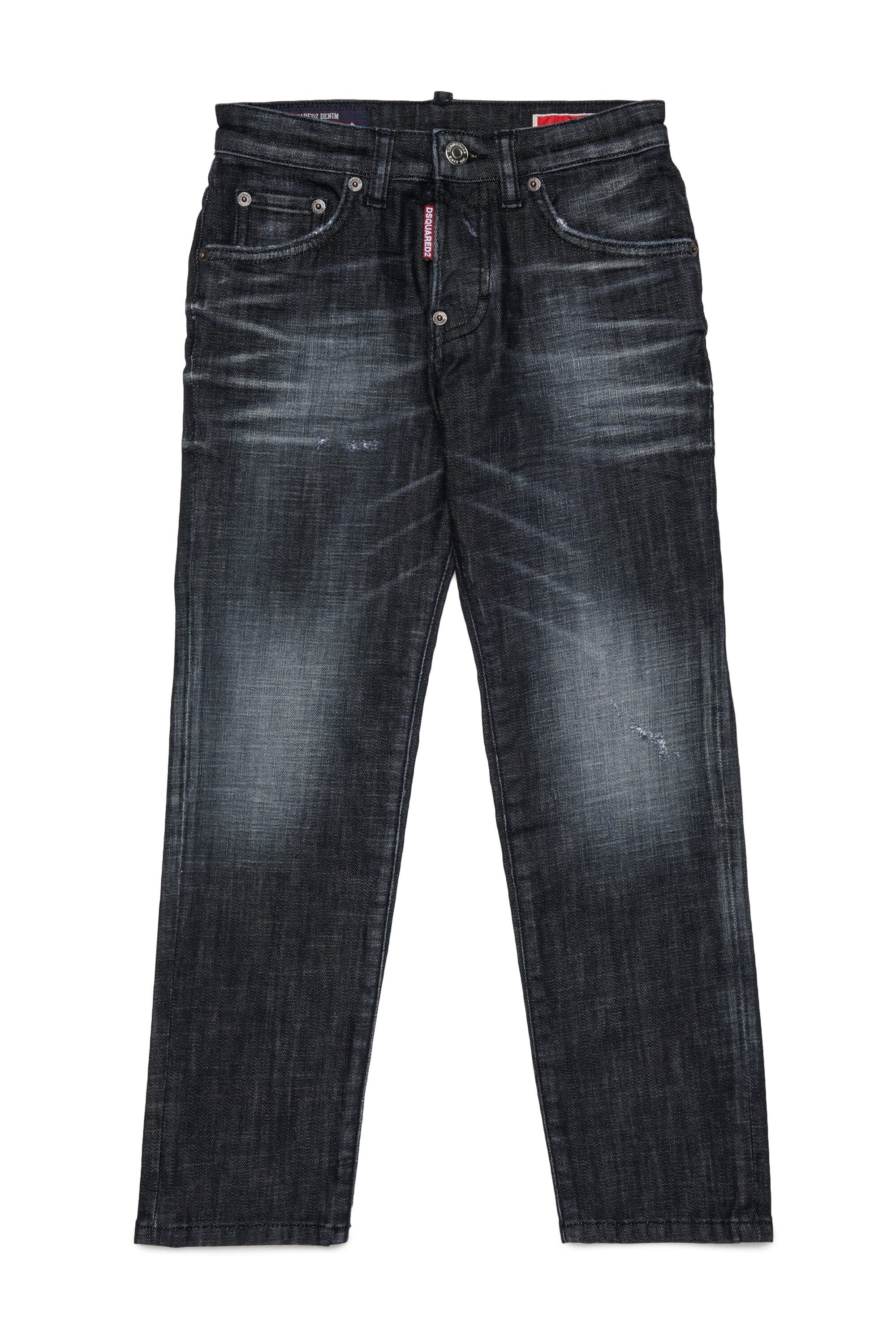 Jeans a gamba dritta in lavaggio nero - Stanislav DQ0731-D0ABS DQ02 DSQUARED KID 