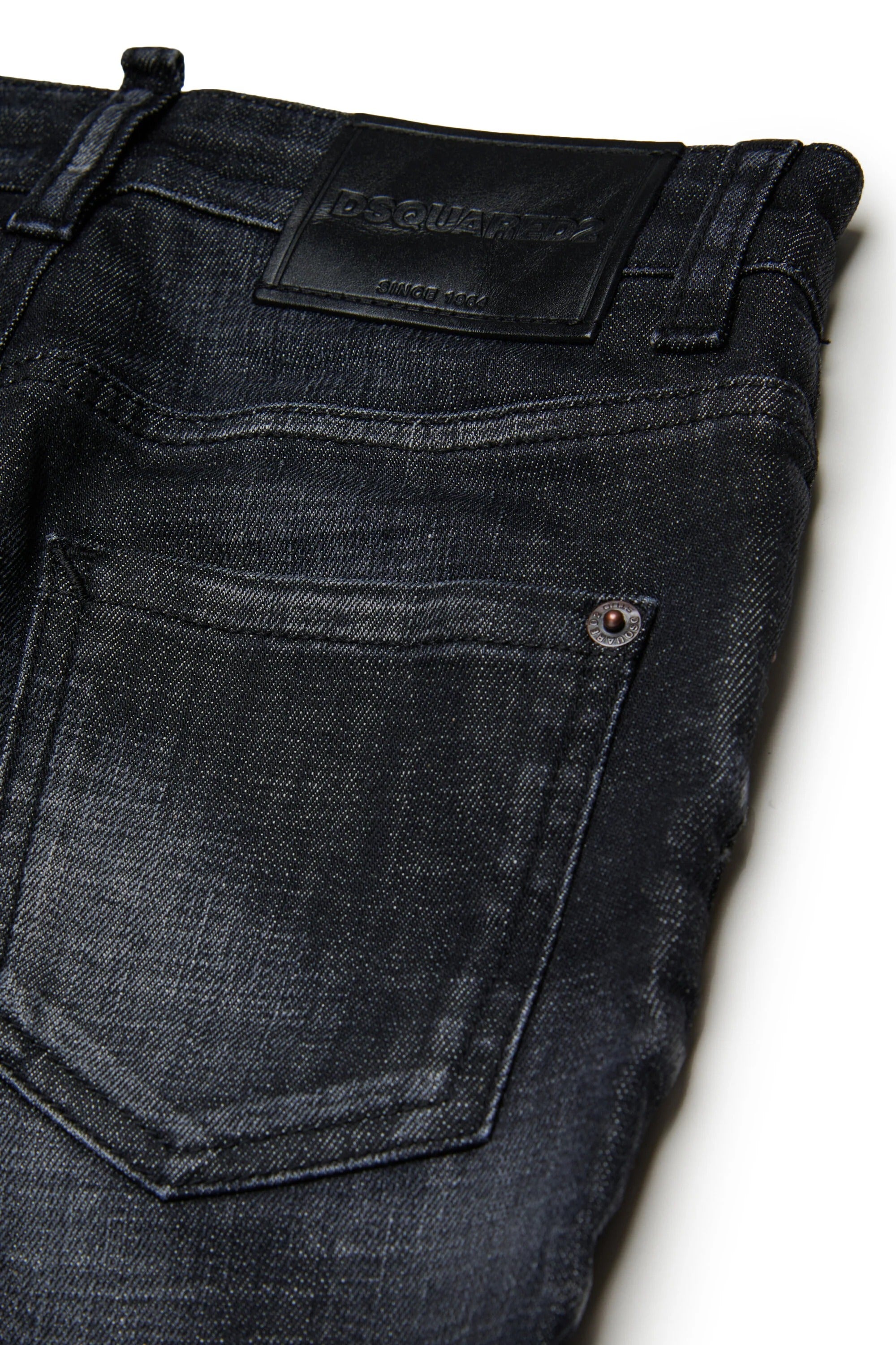 Jeans a gamba dritta in lavaggio nero - Stanislav DQ0731-D0ABS DQ02 DSQUARED KID 