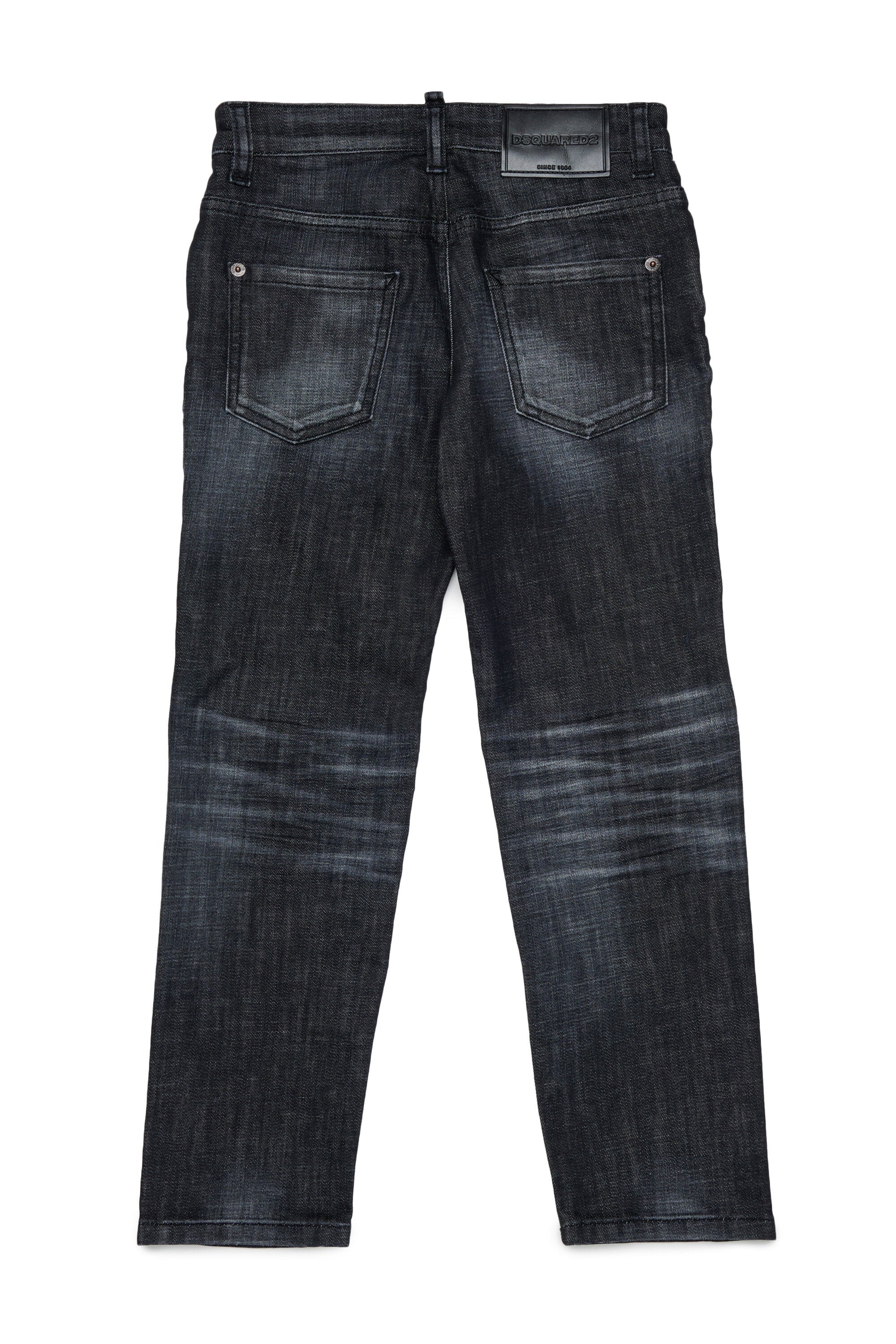 Jeans a gamba dritta in lavaggio nero - Stanislav DQ0731-D0ABS DQ02 DSQUARED KID 